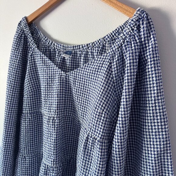 NWOT – Old Navy Tiered Seersucker Long-Sleeve Swing Top Large Tall - Picture 4 of 8